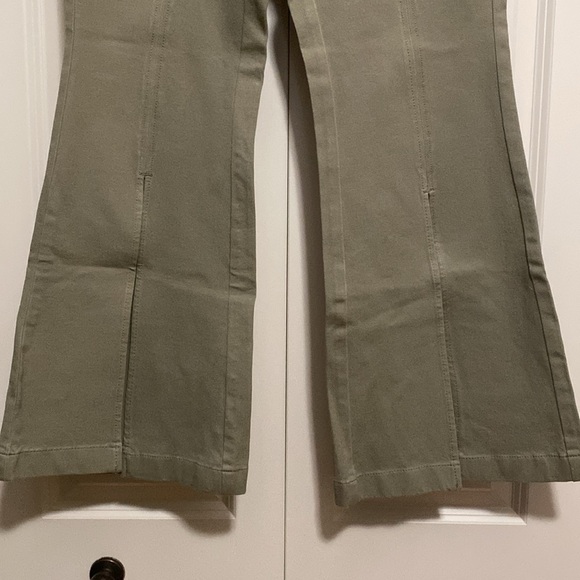 G.I.L.I Wide Leg Pant Womens 12P Split Front Hem Stretch Western coastal cowgirl - Picture 5 of 12